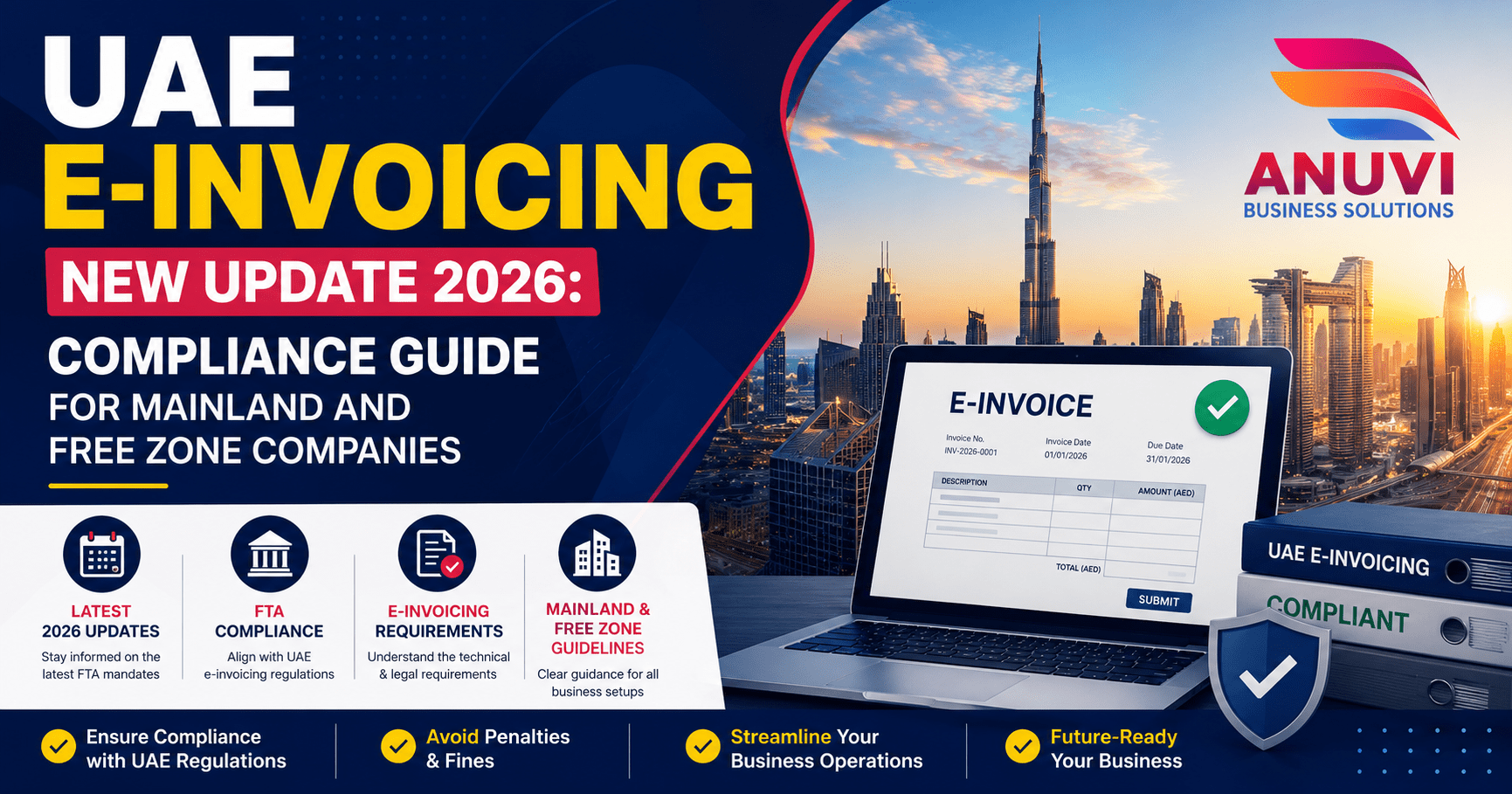UAE E-Invoicing New Update 2026: Compliance Guide for Mainland and Free Zone Companies